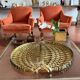 Hollywood regency monumental braided brass tray / centerpiece, Italy  1970