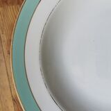 Vintage hollow plates Almond green Badonviller