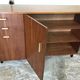 Vintage enfilade 1960-1980's blond walnut veneer handles brass