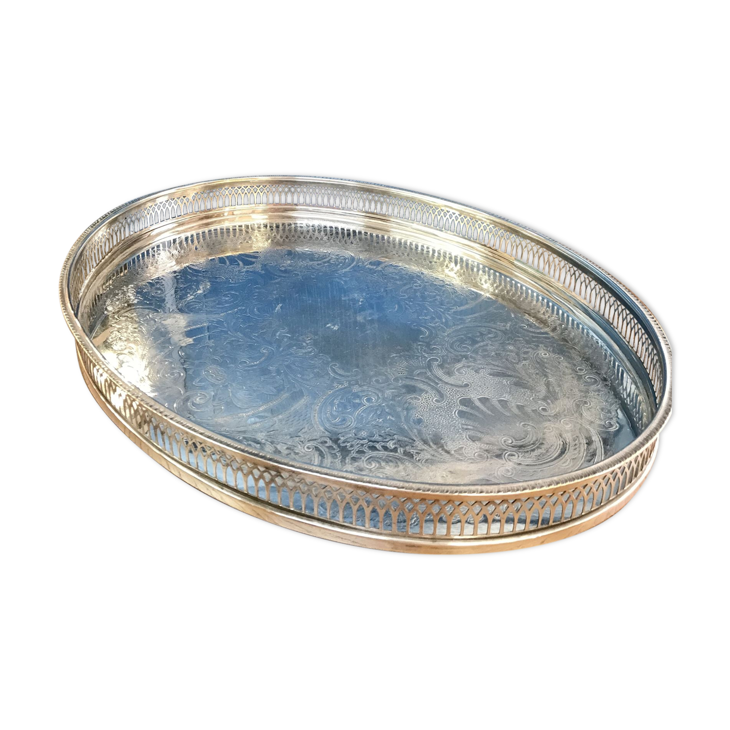 English silver metal top