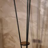 Mid century floor lamp 1950 to 70 sheet metal lampshade steel tricolor paint lidokov boscovice