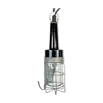 Vintage Industrial Bakelite Hanging Work Light, 1960s