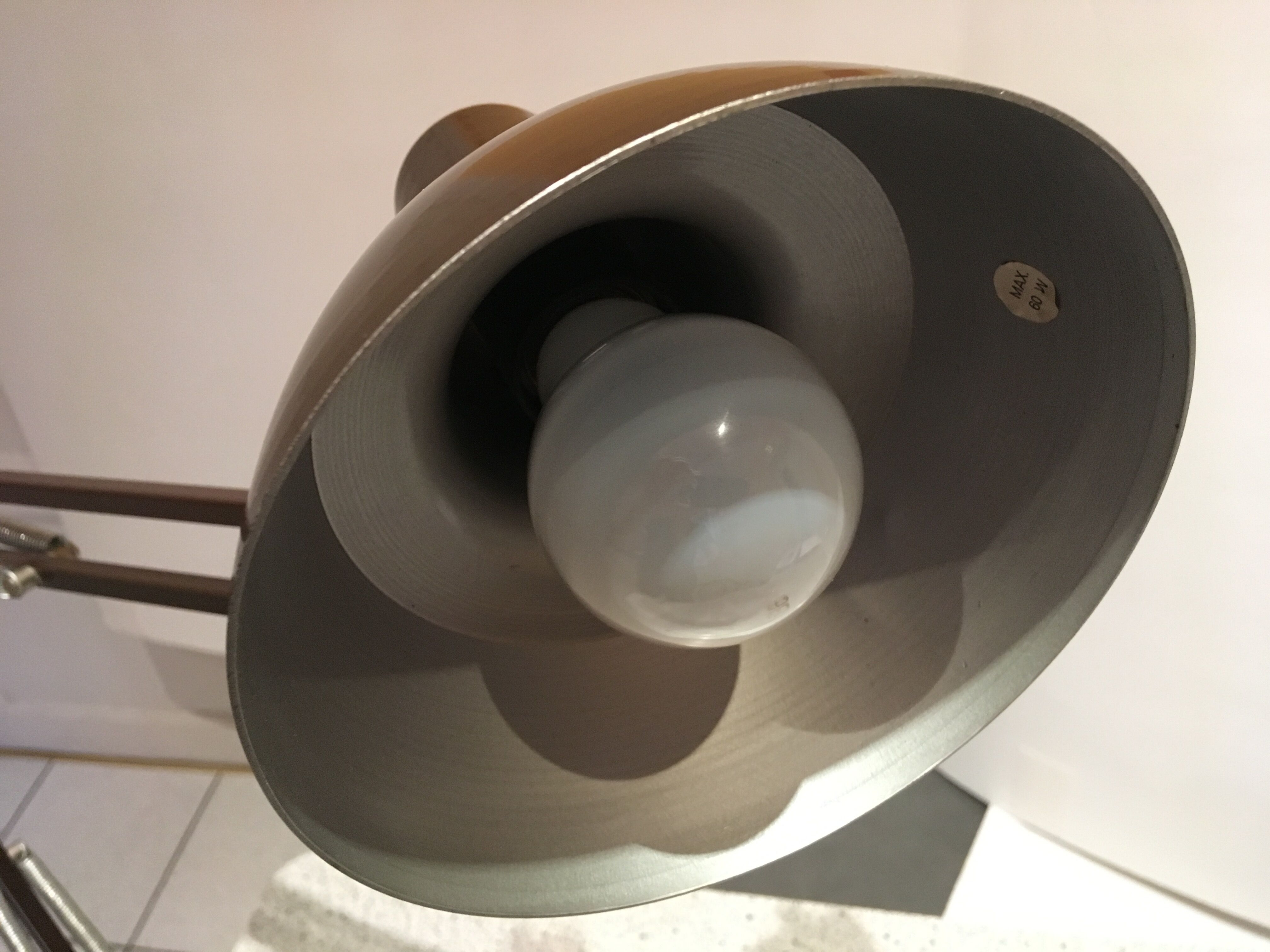 Vintage architect lamp with vice