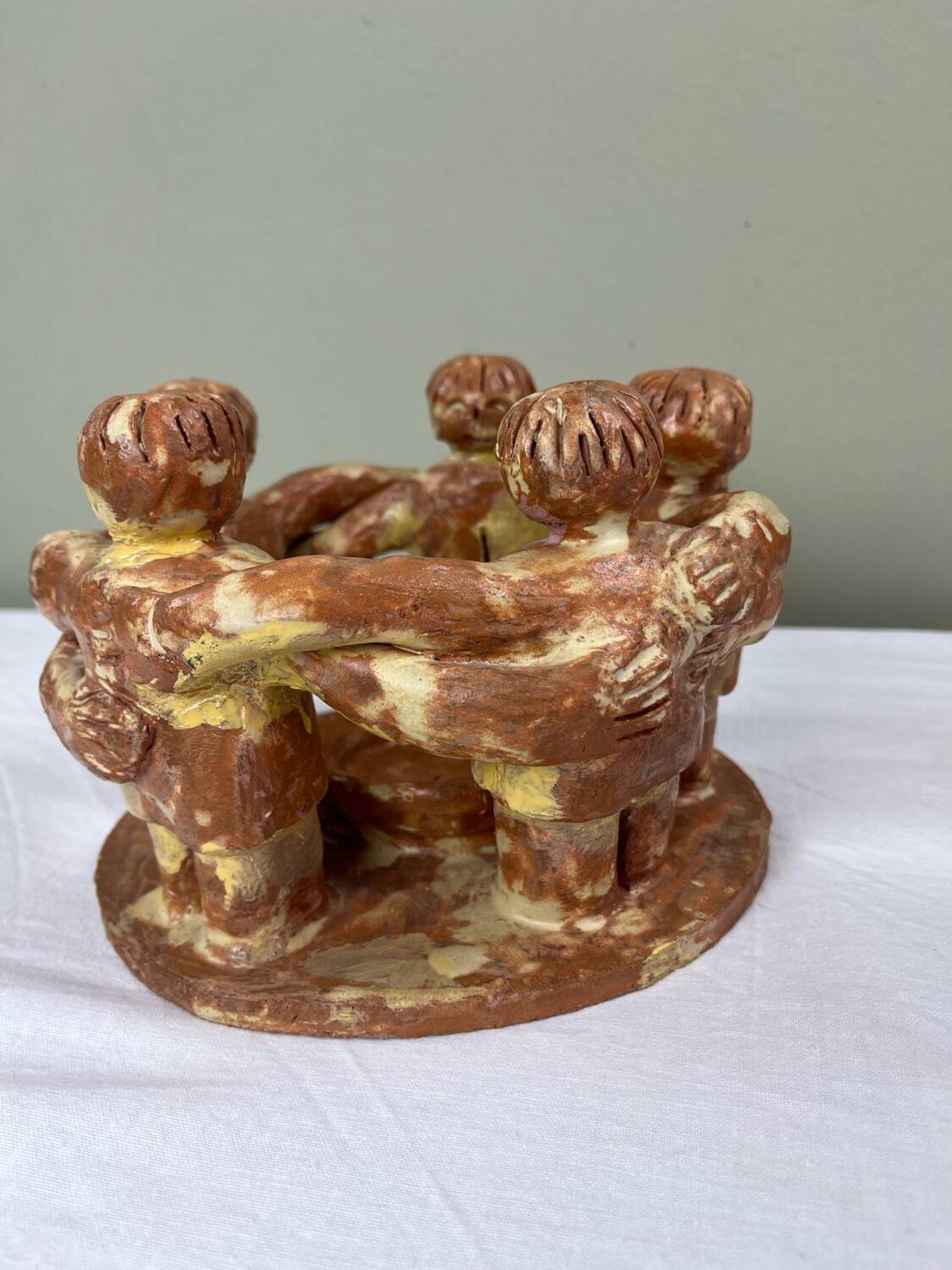 Handmade pottery candle holder