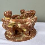 Handmade pottery candle holder