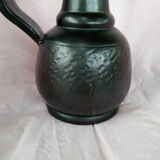 Black ceramic pitcher Vallauris by Lunetta