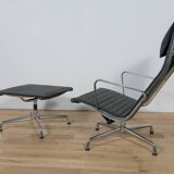 Eames Alu Group EA124 & EA125 Lounge Chair & Ottoman by Charles & Ray Eames for Vitra, 1980s.