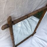 Rectangle bamboo mirror 70x50cm