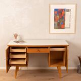 Freestanding Wooden Desk, 1950s