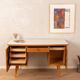 Freestanding Wooden Desk, 1950s