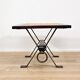 Superbe table basse en fer forgé et céramique - 1960