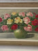 Painting vintage pink flowers
