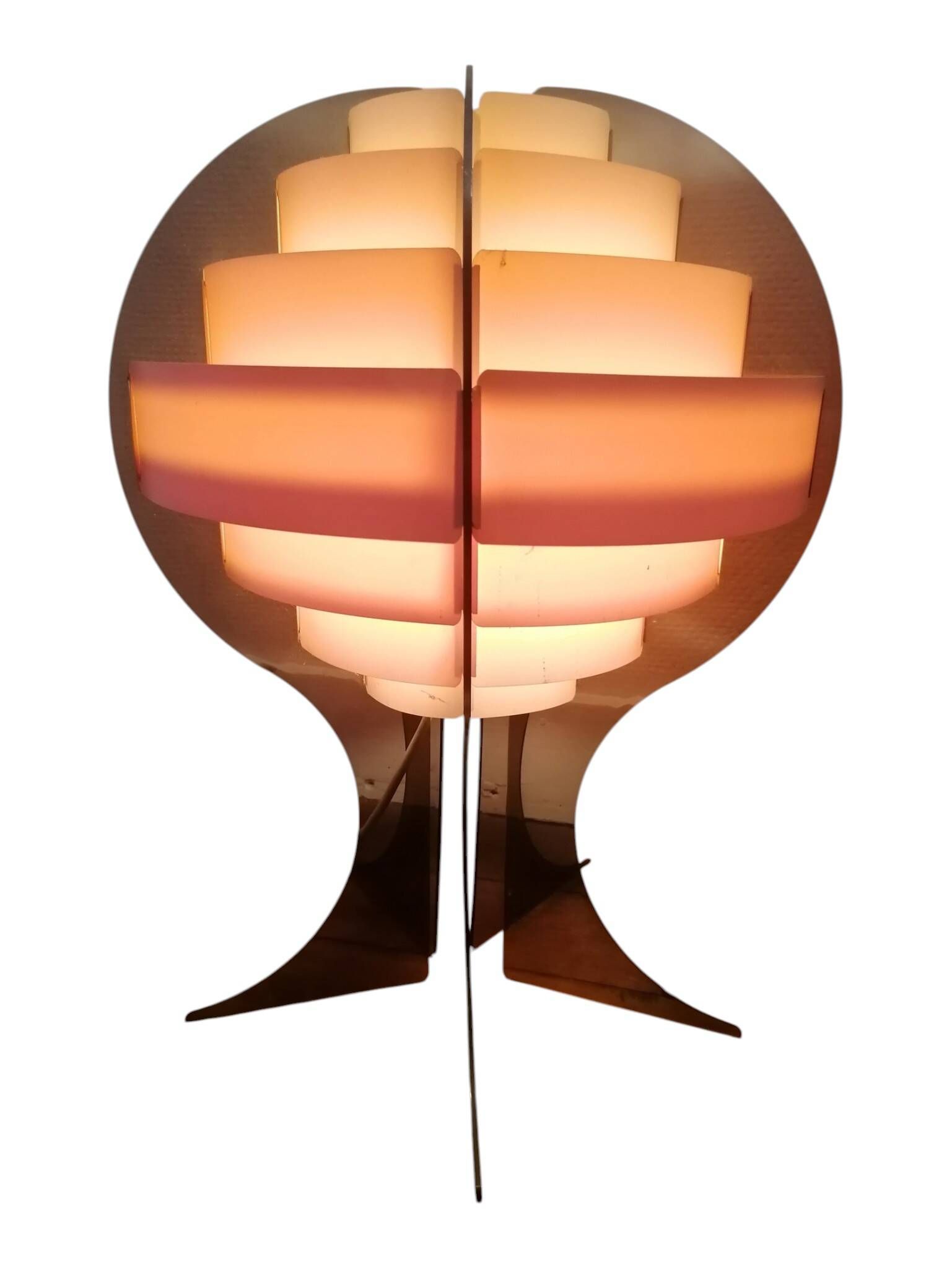Lampe à poser space age en pléxiglass - Preben Jacobsen & Brylle