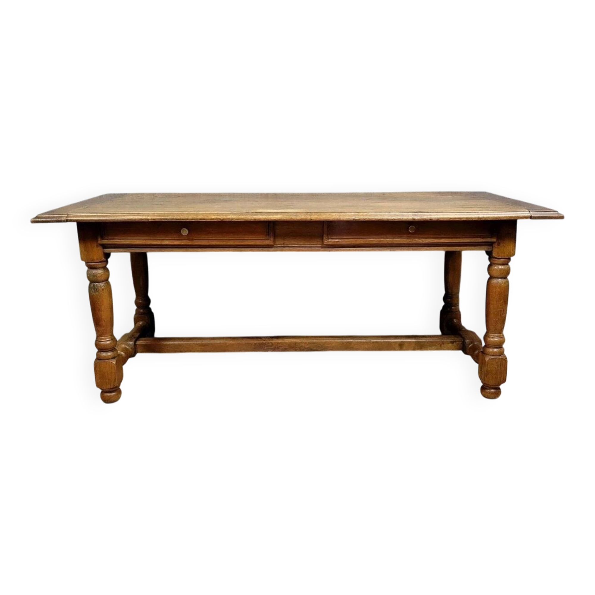Table or centre desk in Louis XIII style made of solid oak around 1850.