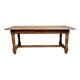 Table or centre desk in Louis XIII style made of solid oak around 1850.
