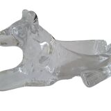 Crystal dog ashtray art v clichy france to confirm