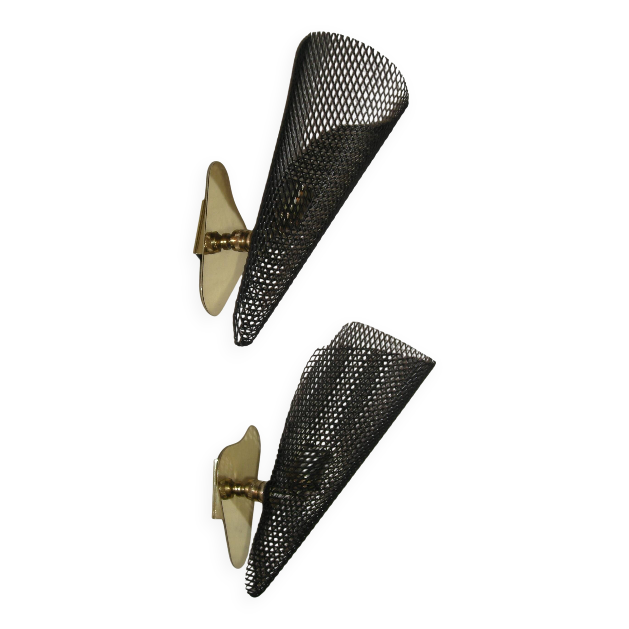 Pair of conical wall lights from the 50s