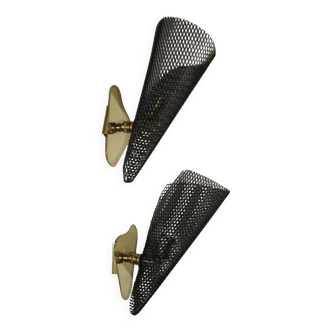 Pair of conical wall lights from the 50s