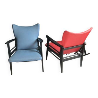 2 vintage armchairs