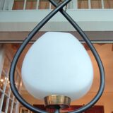 Old Arlus Pendant Lamp/Opaline Metal/1950s/Design Lighting