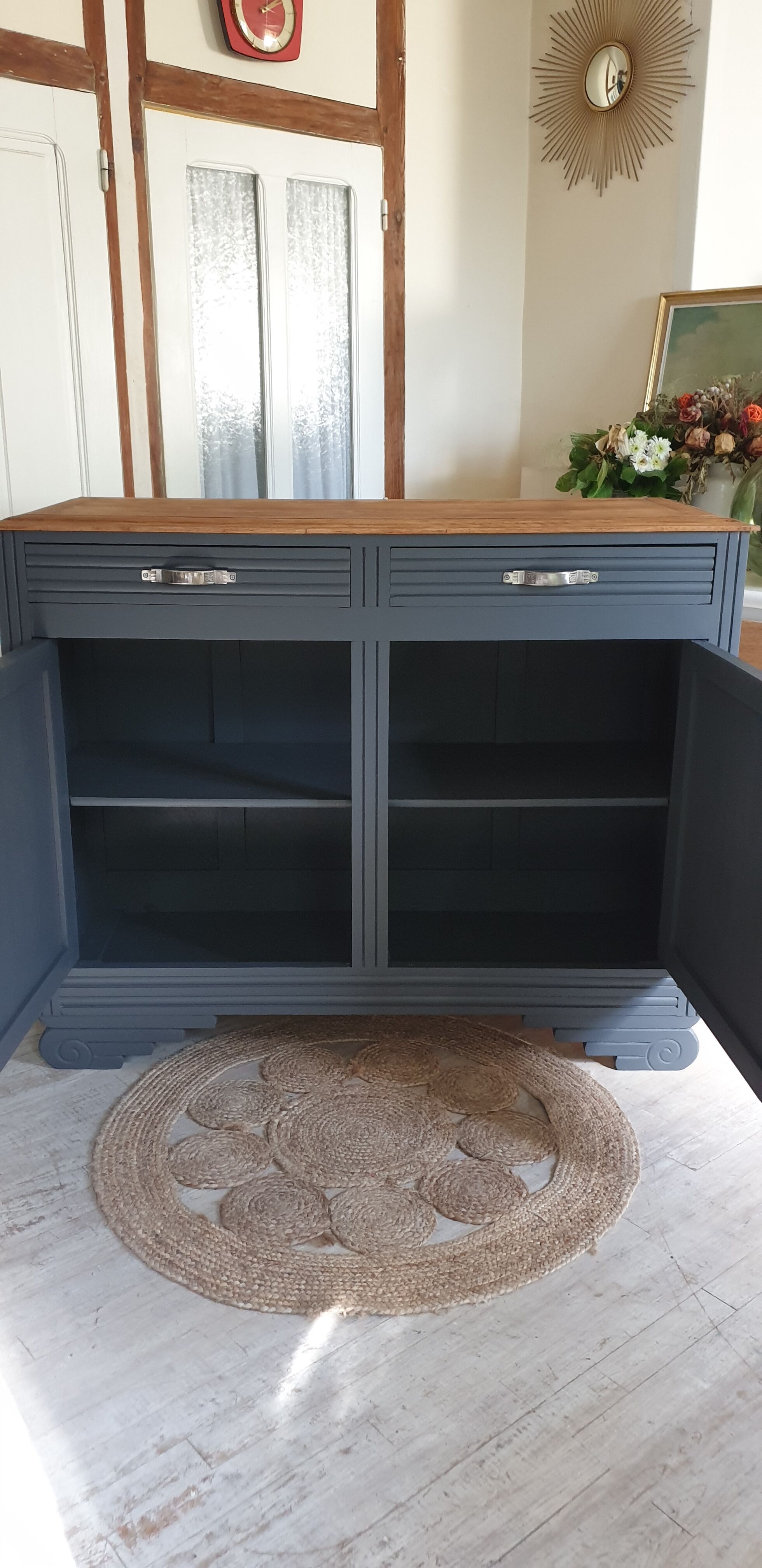 Art Deco oak sideboard