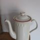 White porcelain teapot / coffee pot with red stripes – Model “Ac