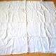 Vintage white woven linen tablecloth