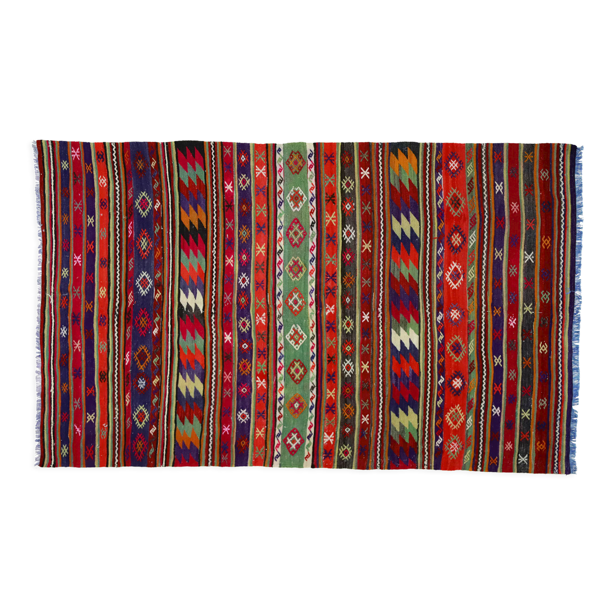 Anatolian handmade kilim rug 265 cm x 168 cm