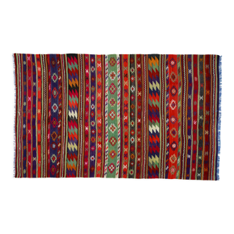 Anatolian handmade kilim rug 265 cm x 168 cm