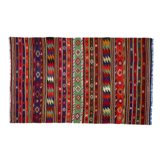 Tapis kilim artisanal anatolien 265 cm x 168 cm