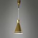 Pair of Scandinavian diabolo suspensions brass