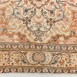 Vintage Cream & Brown Classic Pattern Persian Rug, 193x286Cm