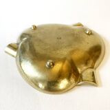 Art Deco brass ashtray
