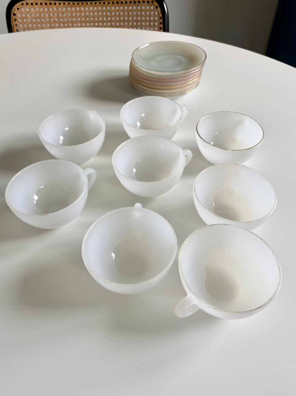 Harlequin Arcopal coffee service