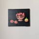 Old oil painting on canvas still life bohemian countryside decoration