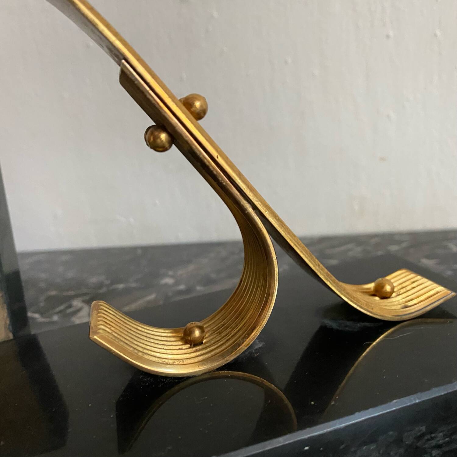 Pair of Modernist Gold Starry Bookends