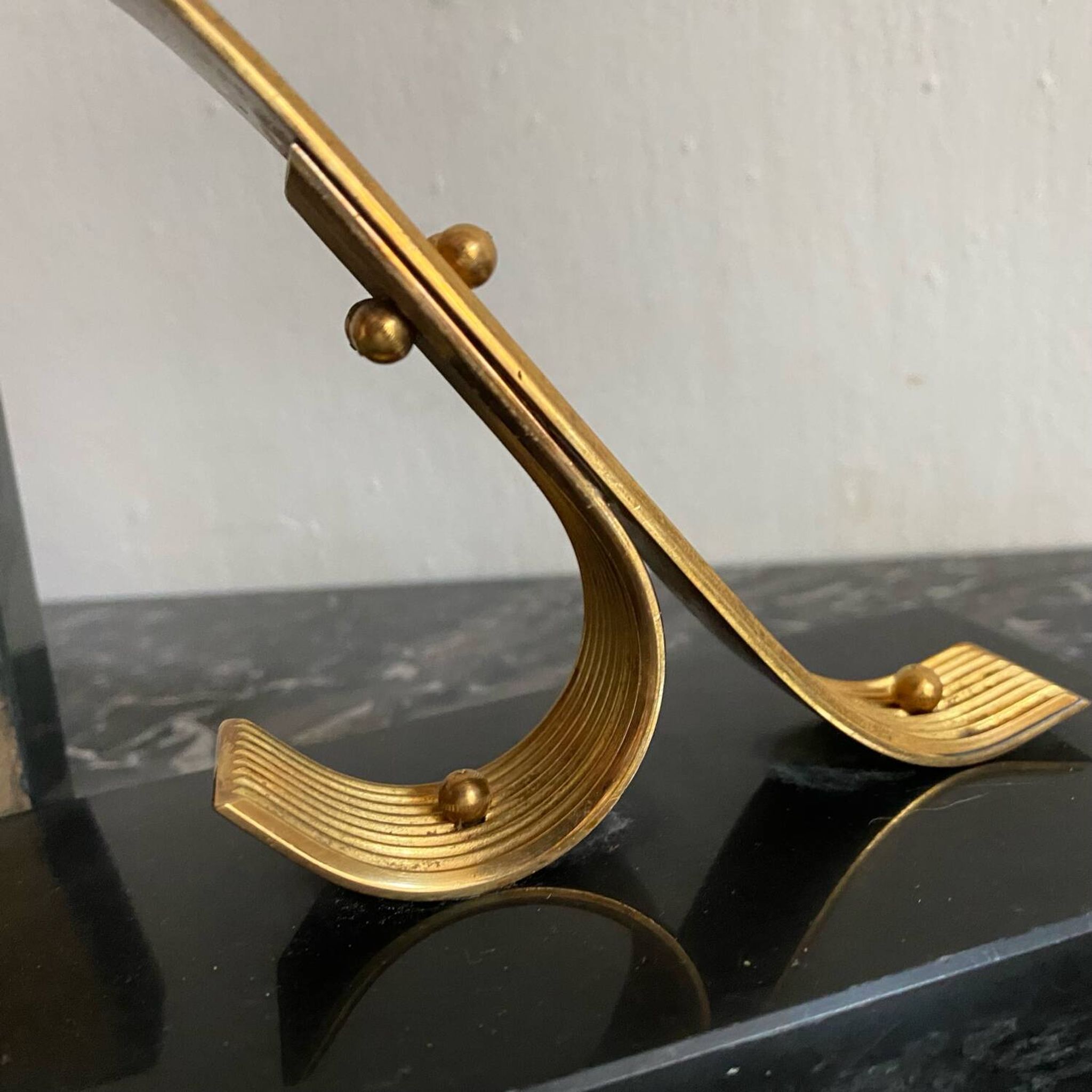 Pair of Modernist Gold Starry Bookends