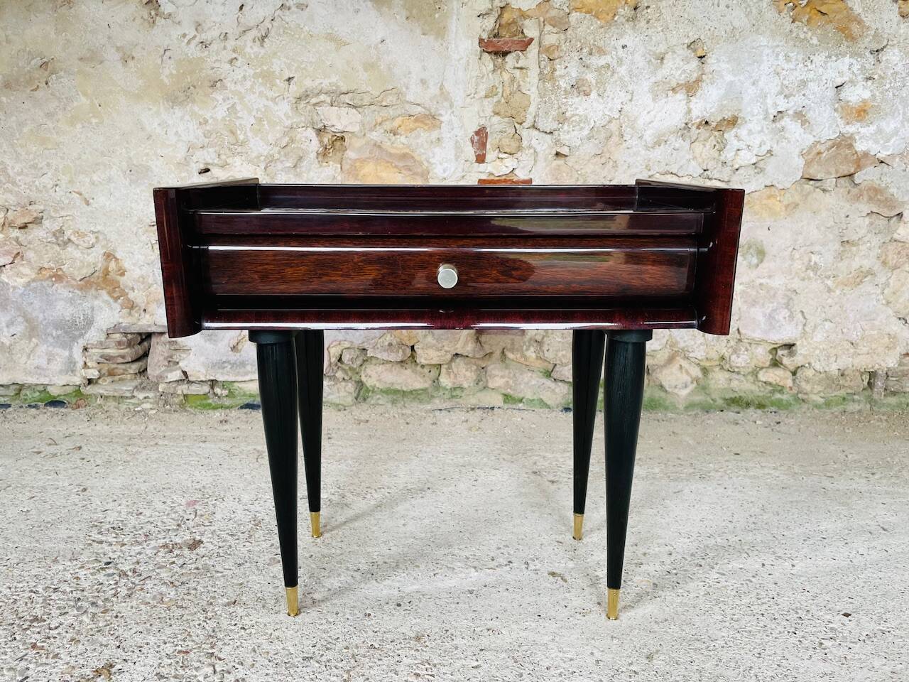 Vintage rosewood bedside table by NF, circa 1960s