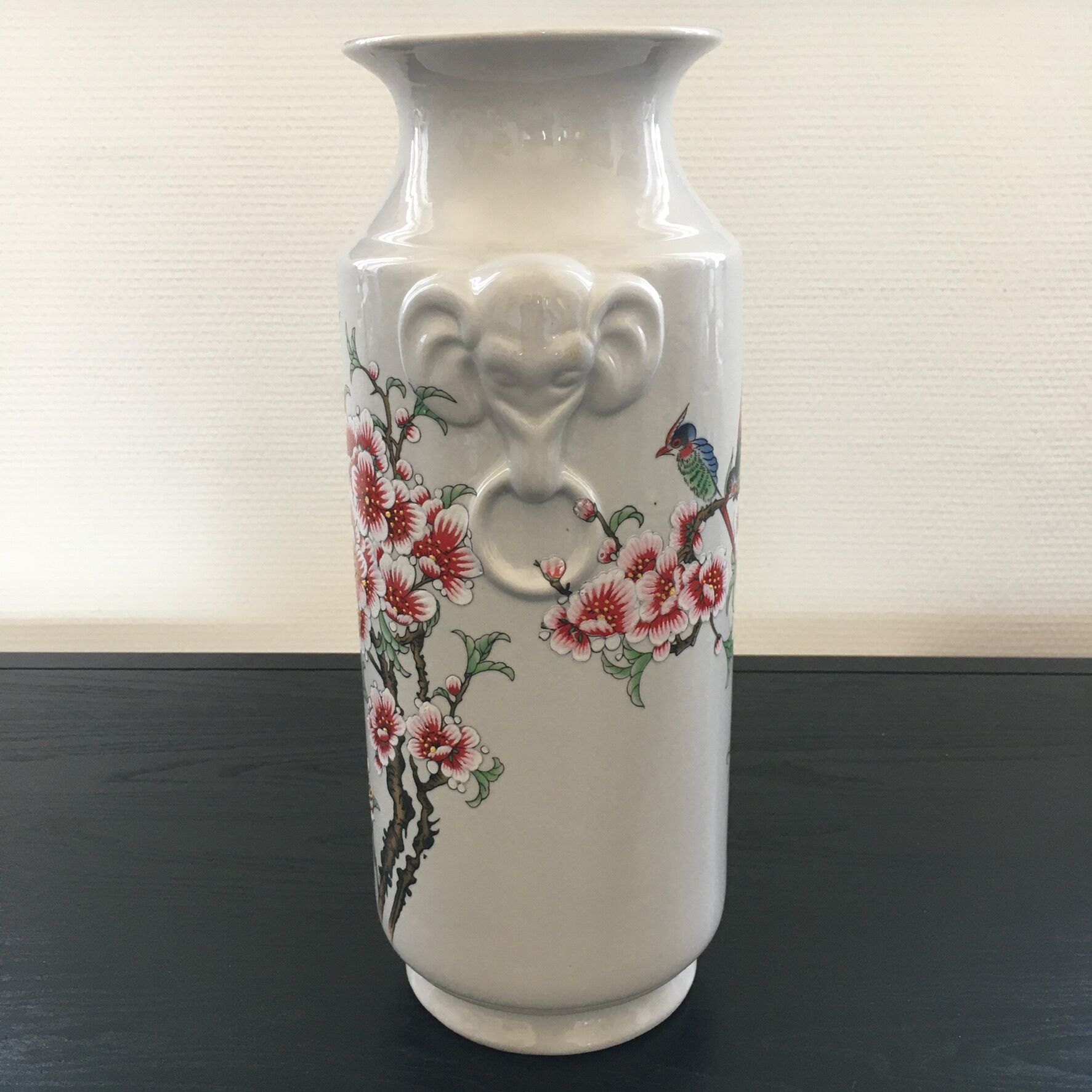 Porcelain cherry blossom vase