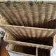 Vintage rattan mail holder
