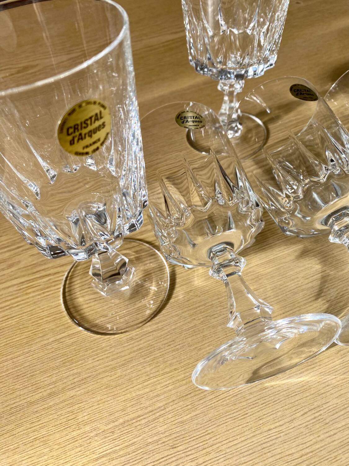 Vintage crystal stemware