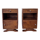Paire de tables de chevet / meubles d’appoint Art Déco années 1930