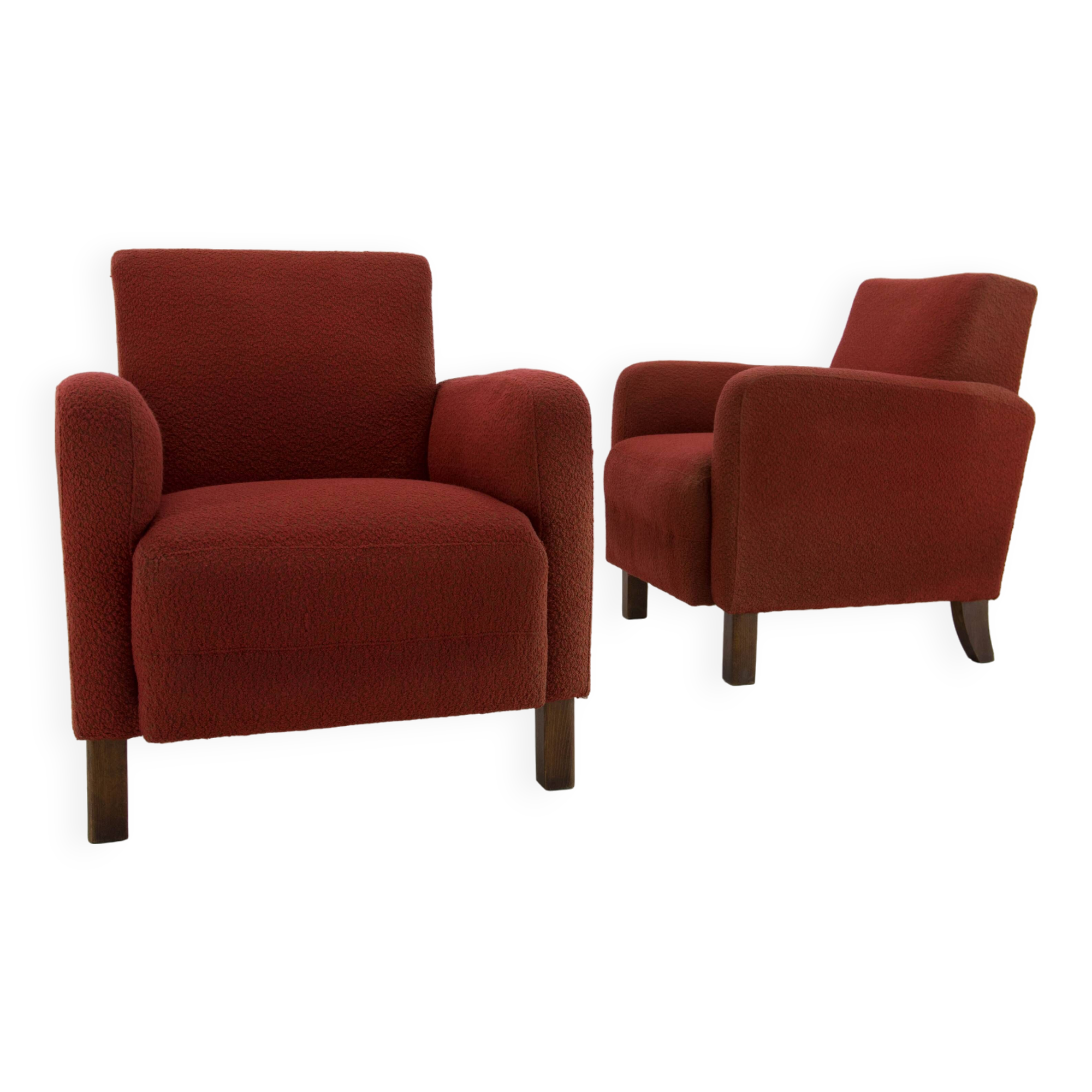 Set of Two Art Deco Armchairs by Halabala for UP Zavody, 1930s