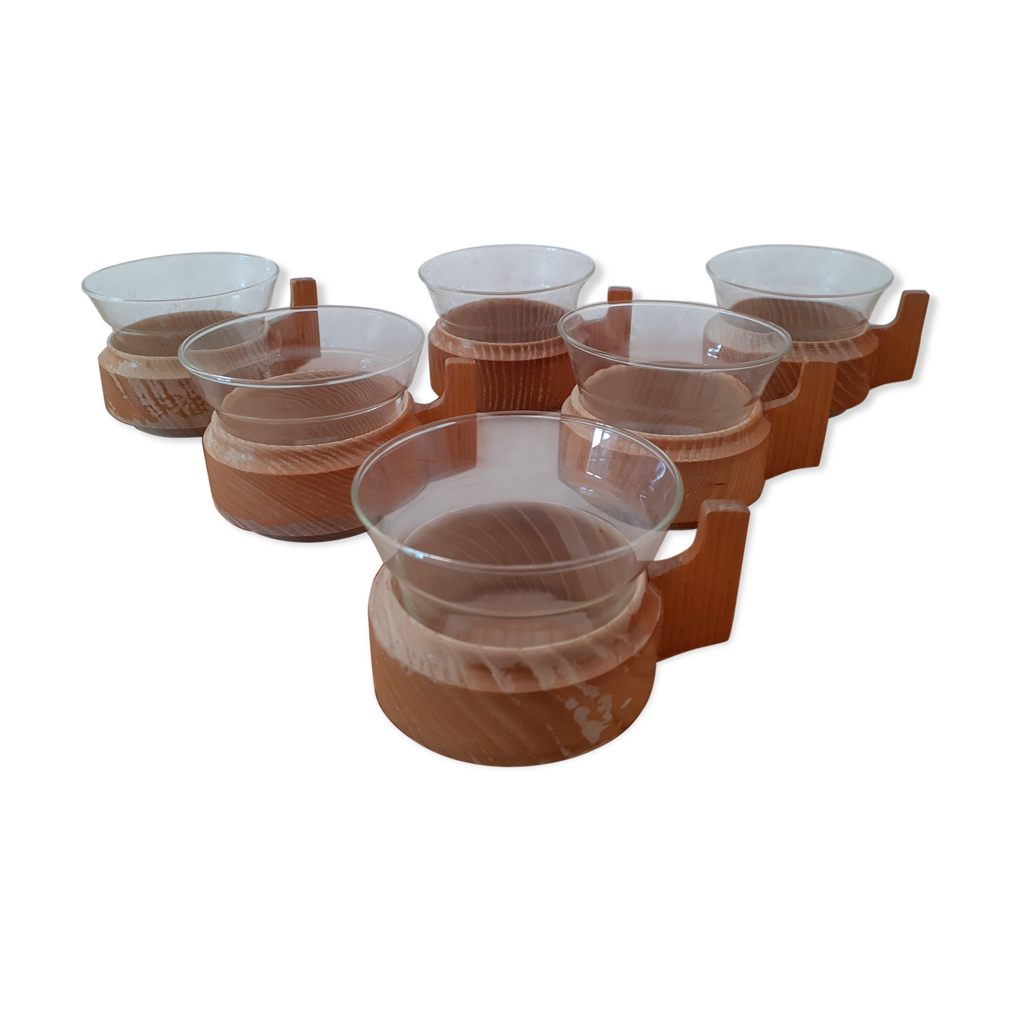 Six tea cups or coffee Schott Mainz Jena Glas