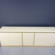 Beige lacquered credenza, 1970s