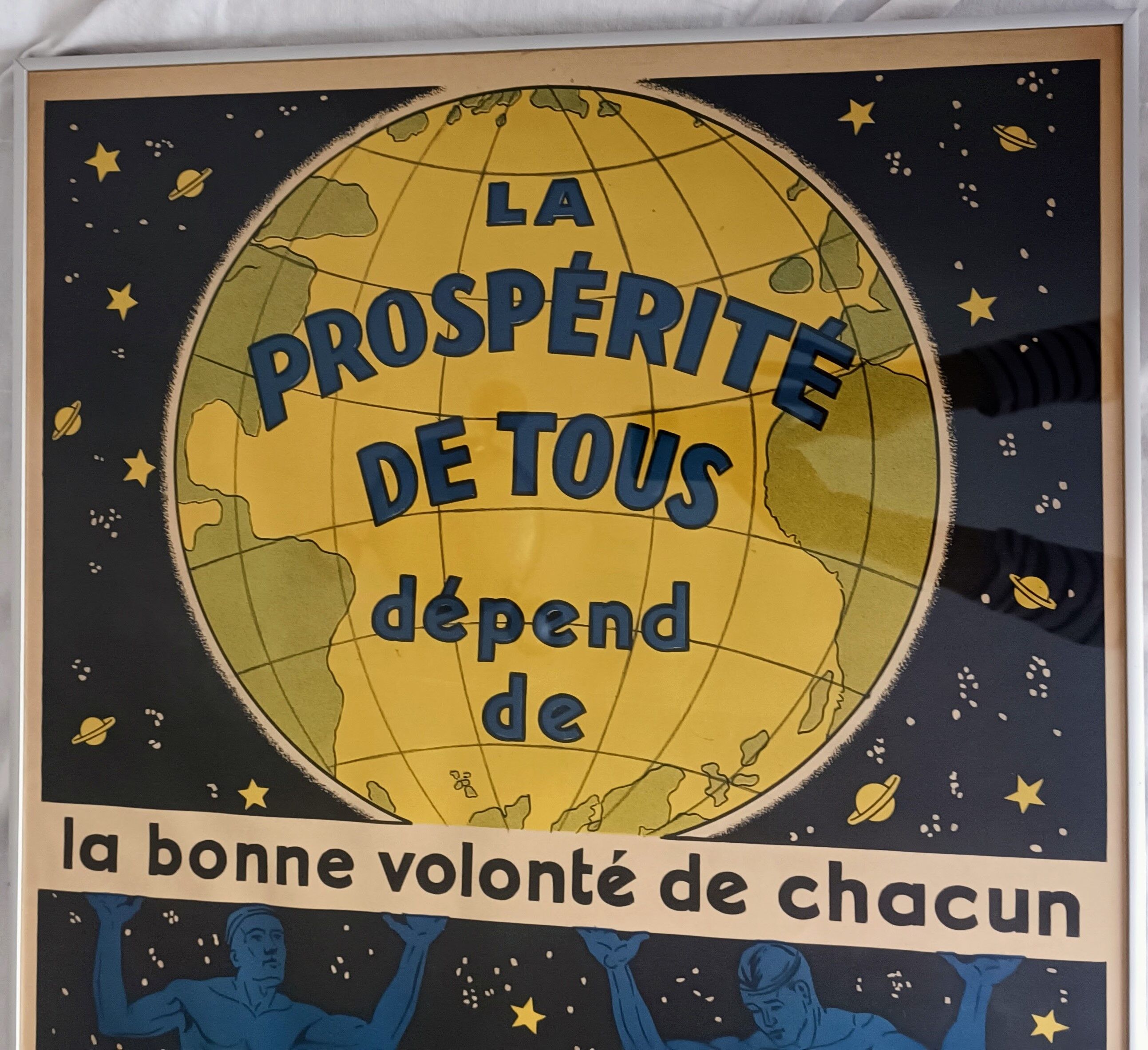 Affiche 1920 « la prospérité de tous dépend de la bonne volonté de chacun » -