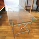 Coffee table 60/70 brass and glass
