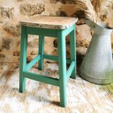Vintage green stool, 1950s