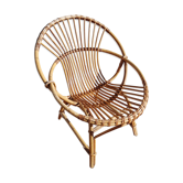 Rattan shell chair
