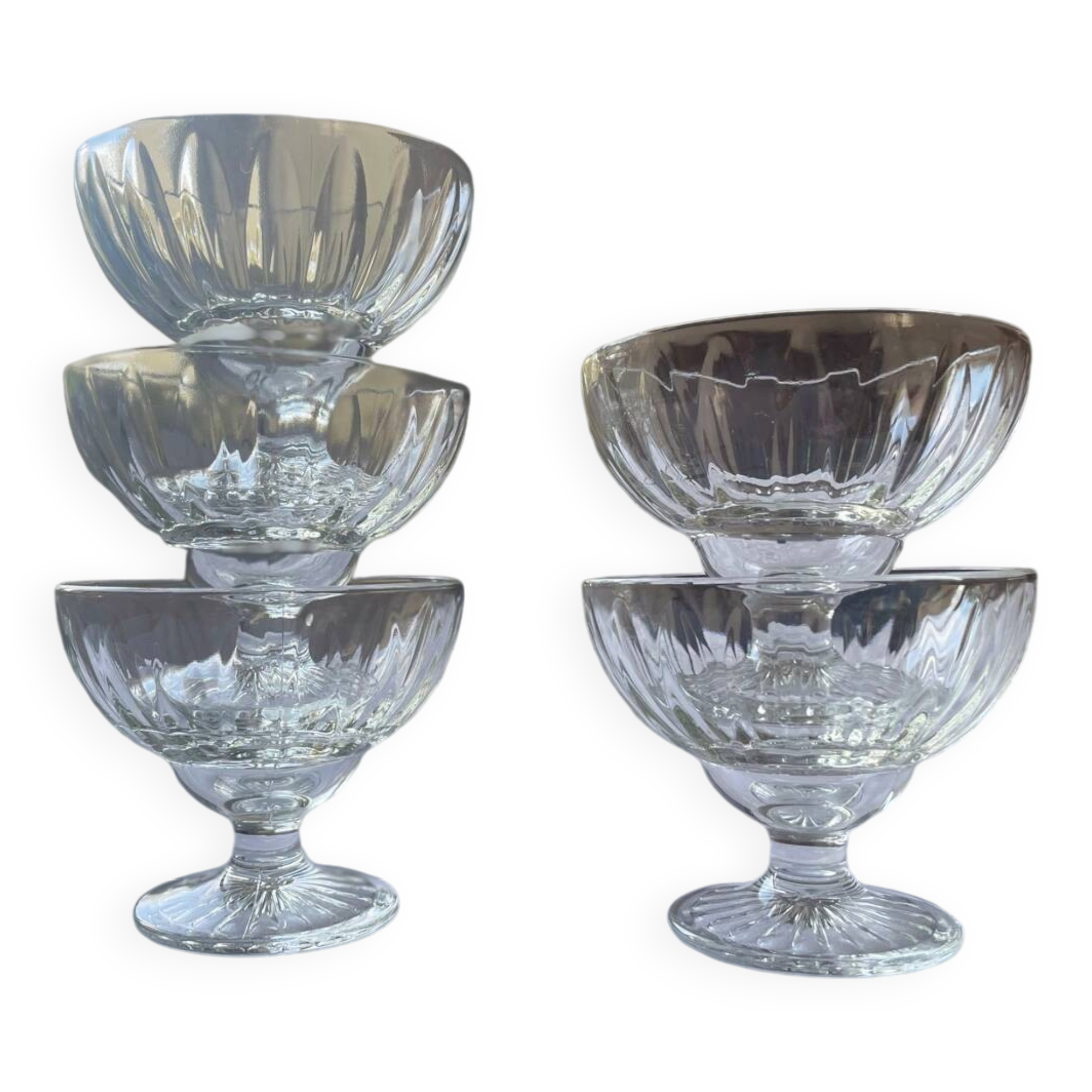 5 dessert or fruit or ice cream cups